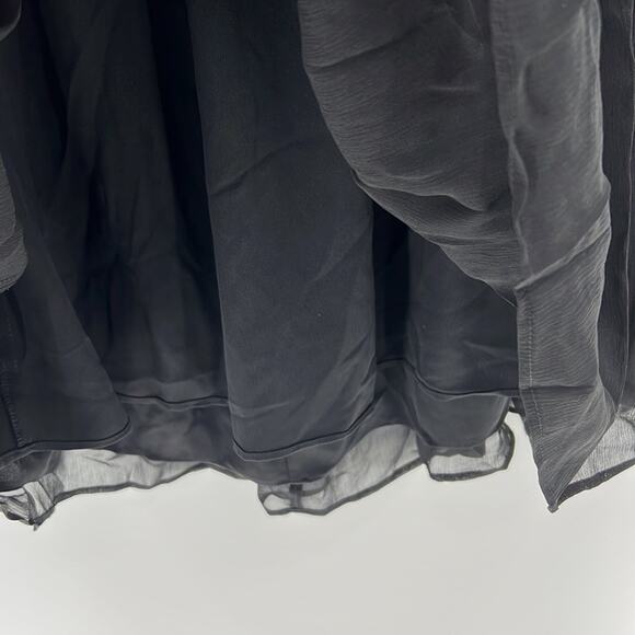 L'AGENCE Silk Crepe Halter Dress - Black - Small - New without tags - Picture 4 of 7